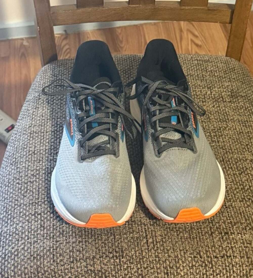 Brooks Men's Launch 10 Grey Black Orange Running Shoes